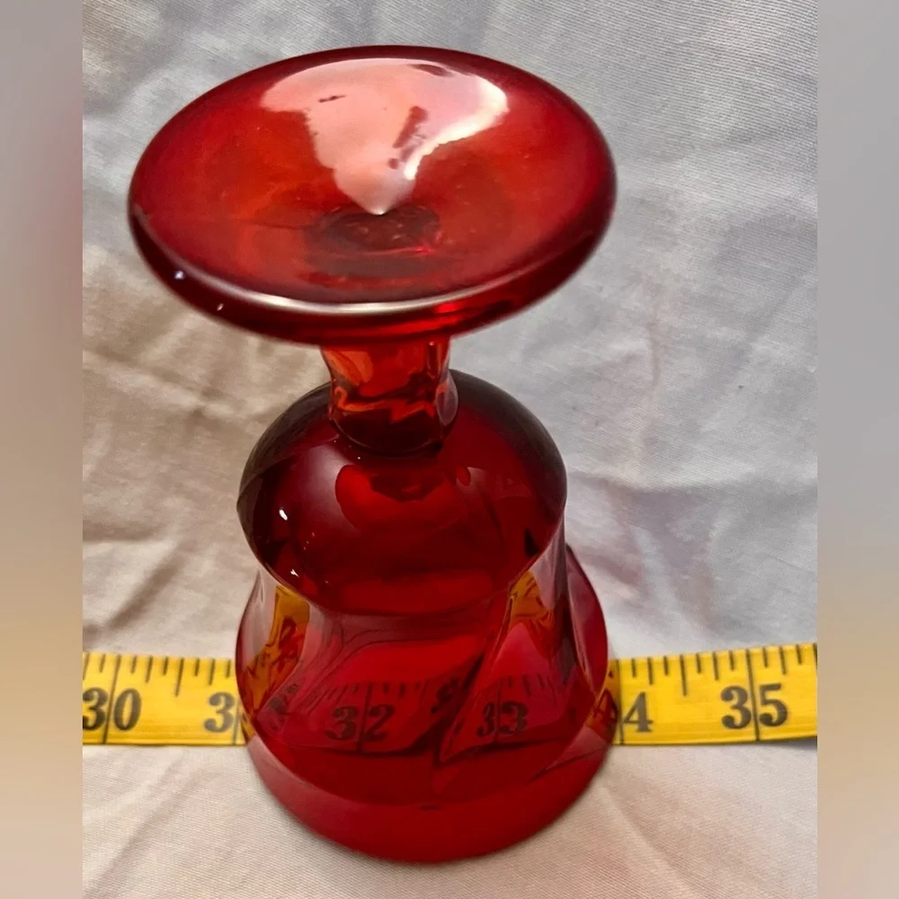 VTG Fostoria Jamestown Ruby Red Champagne Tall Sherbet Glasses Set of 4 Swirl